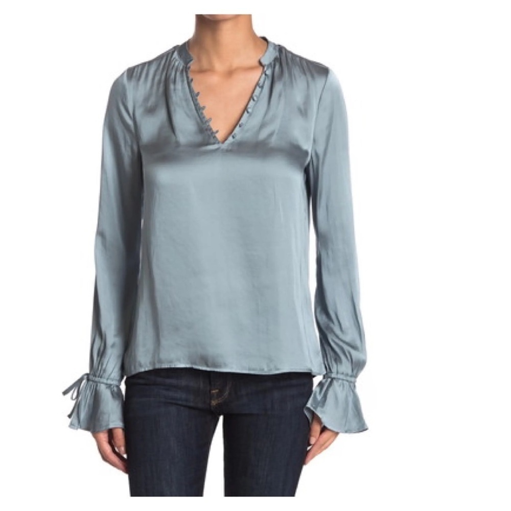 PAIGE Elegant Sky Blue Blouse
